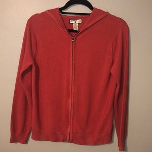 Caribbean Joe zip front sweater